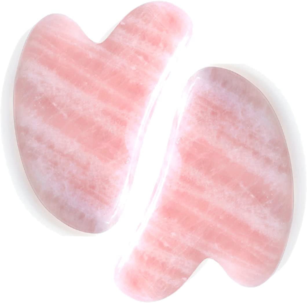 Herramienta de Gua Sha de cuarzo rosa