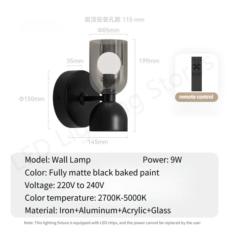 Living Room Bedroom Wall Lamp Italian Modern Bedside Lamp Vanity Lamp Hallway Corridor Staircase Wall Mounted Lighting Fixture
