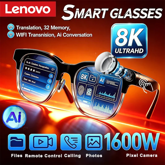 AI Smart Glasses — Bluetooth Camera, Open-Ear Audio & Voice Assistant