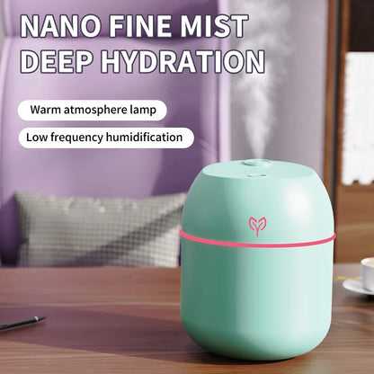 Mini USB Desktop Humidifier — 220ml, Quiet Cool Mist