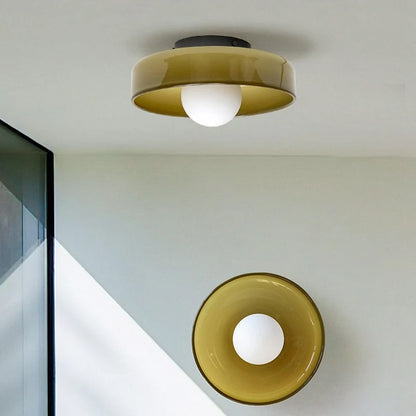Wall Lamp Minimalist Room Decoration Ceiling Lights For Bedroom Living Room Study Indoor Home Round Glass Illumination Luminaire