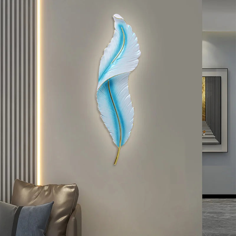 Feather Wall Lamp — Light Luxury LED, Nordic Style