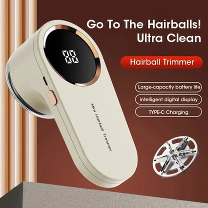 Rechargeable Fabric Shaver — Electric Lint & Pill Remover, LED Display