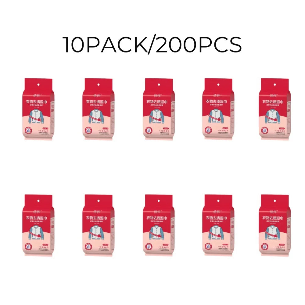 Instant Stain Remover Wipes — Individually Wrapped, No-Wash