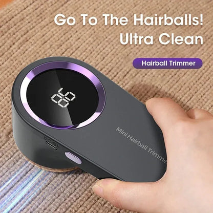 Rechargeable Fabric Shaver — Electric Lint & Pill Remover, LED Display