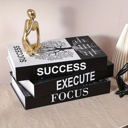 Set of 3 Inspirational Desk Decor Books Suitable for Home Office Decor Room Decor Fake Books Home Decor