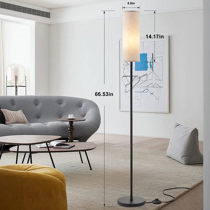 Floor Lamp for Living Room Modern Standing Lamps with Lampshade Lamp with Foot Switch for Living Room Bedroom Kids Room Office