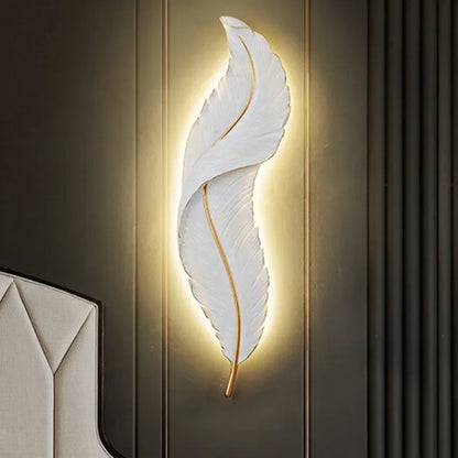 Feather Wall Lamp — Light Luxury LED, Nordic Style