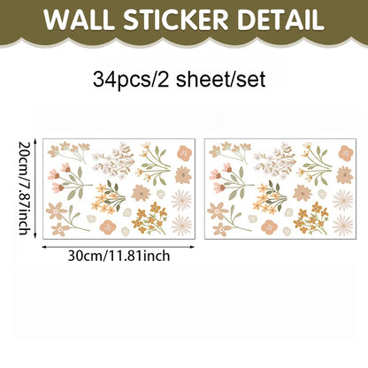 living room decor Bohemian style flower wall decal sticker kids room decor wall art decal