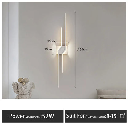 Wall Lamp Living Room TV Background Wall Lantern Minimalist Strip Lamp Bedroom Bedside Decoration Aisle Lamps Bracket Light