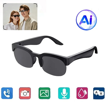 AI Smart Glasses — Bluetooth Camera, Open-Ear Audio & Voice Assistant
