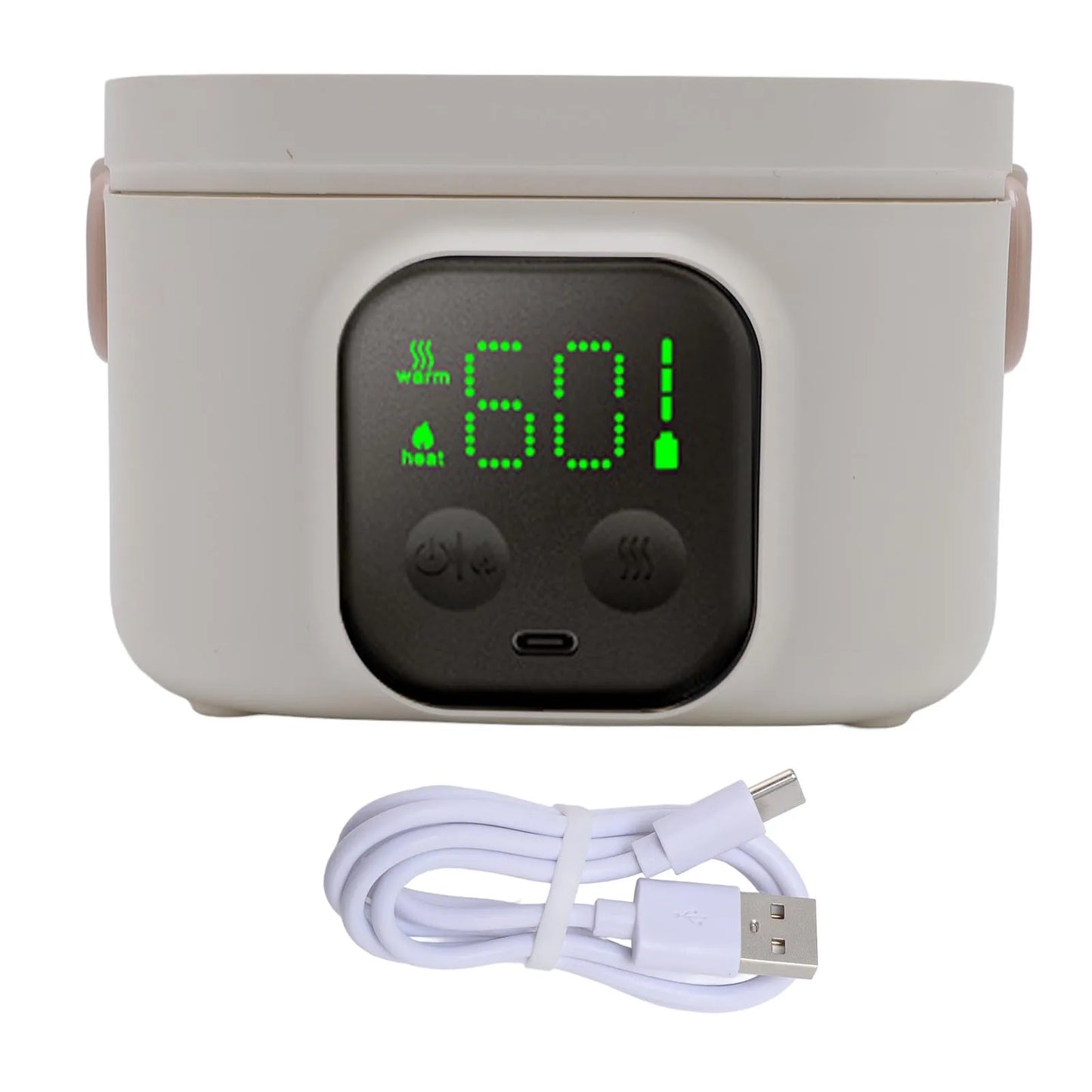 Electric Lunch Box Food Warmer Portable Insulation Mode Rechargeable 500ml Intelligent Constant Temperature Bowl for Travel