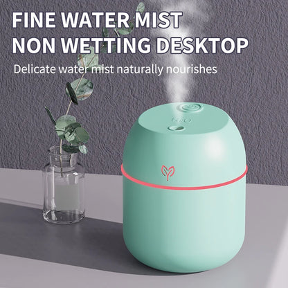 Mini USB Desktop Humidifier — 220ml, Quiet Cool Mist